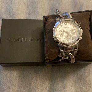Silver Michael kors chain watch